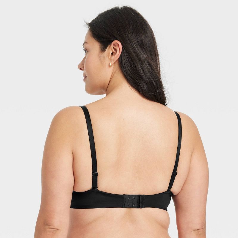 slide 5 of 6, Women's Super Push-Up Plunge Bra - Auden™ Black 32B: Underwire, Molded Cup, Adjustable Strap, Knit Microfiber, Hand Wash, 1 ct