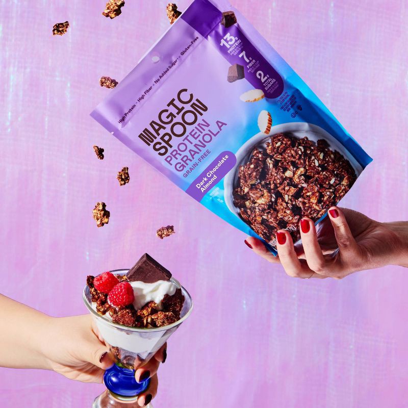slide 2 of 8, MAGIC SPOON Dark Chocolate Almond Protein Granola - 8oz, 8 oz