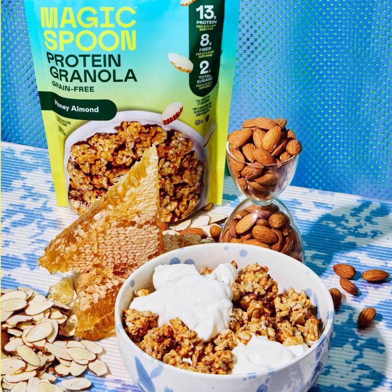 slide 5 of 7, MAGIC SPOON Honey Almond Protein Granola - 8oz, 8 oz