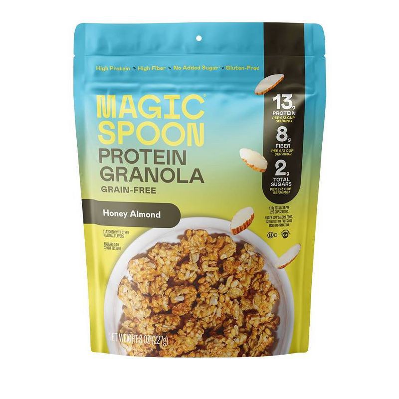slide 1 of 7, MAGIC SPOON Honey Almond Protein Granola - 8oz, 8 oz