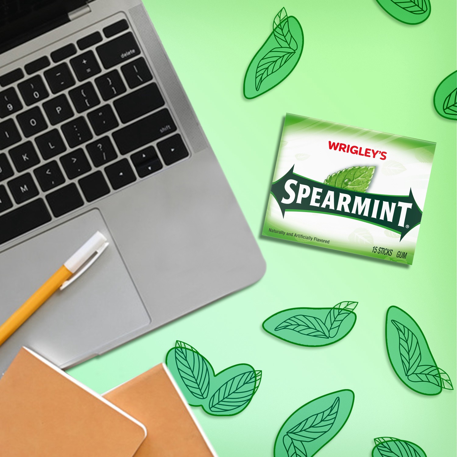 slide 3 of 5, WRIGLEY'S Spearmint Chewing Gum Bulk Pack, 15 Stick Pack (Pack of 3), 3 ct