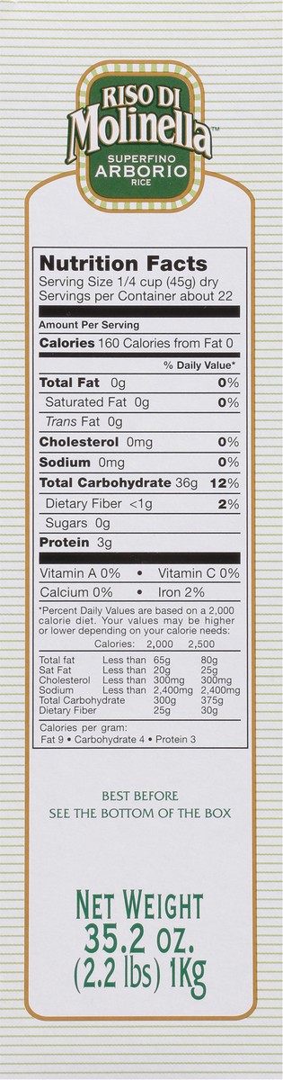 slide 3 of 9, Riso di Molinella Superfino Arborio Rice 35.2 oz, 35.2 oz