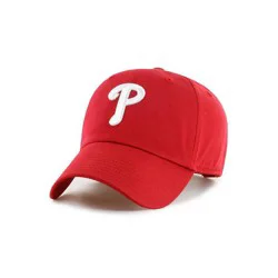 MLB Philadelphia Phillies Clean Up Hat: Adjustable Cotton Baseball Cap, Team Logo Design