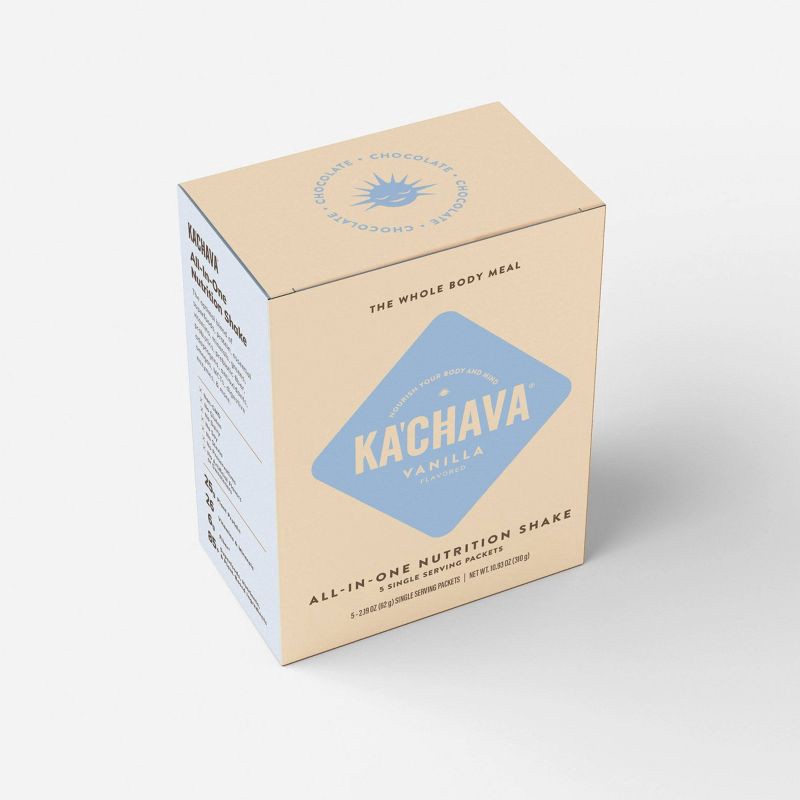 slide 3 of 9, Ka'Chava All-In-One Plant Based Nutritional Shake Powder - Single Serve - Vanilla - 10.93oz/5ct, 10.93 oz, 5 ct