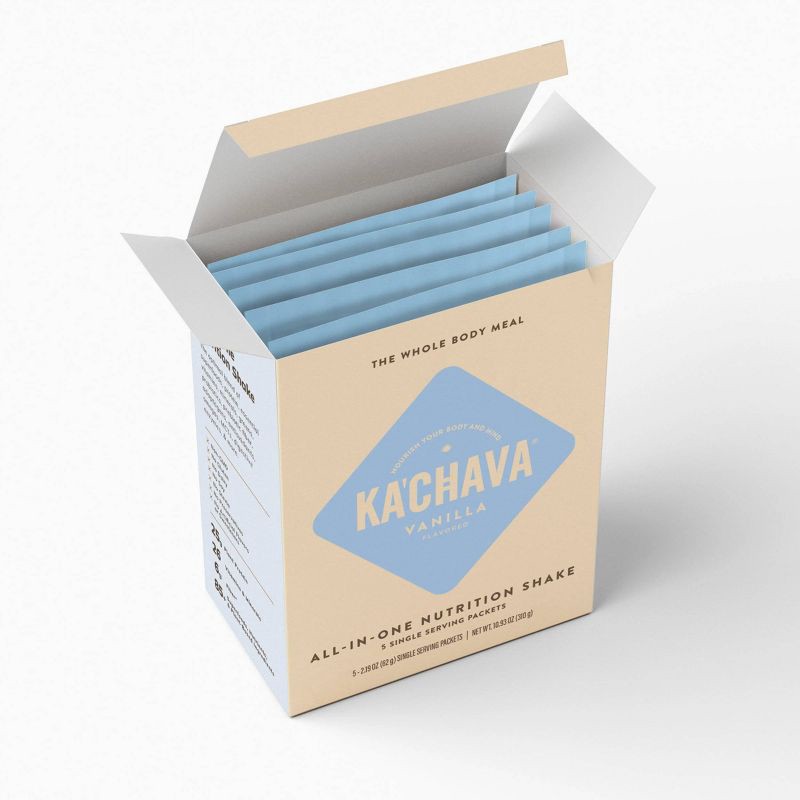 slide 4 of 9, Ka'Chava All-In-One Plant Based Nutritional Shake Powder - Single Serve - Vanilla - 10.93oz/5ct, 10.93 oz, 5 ct