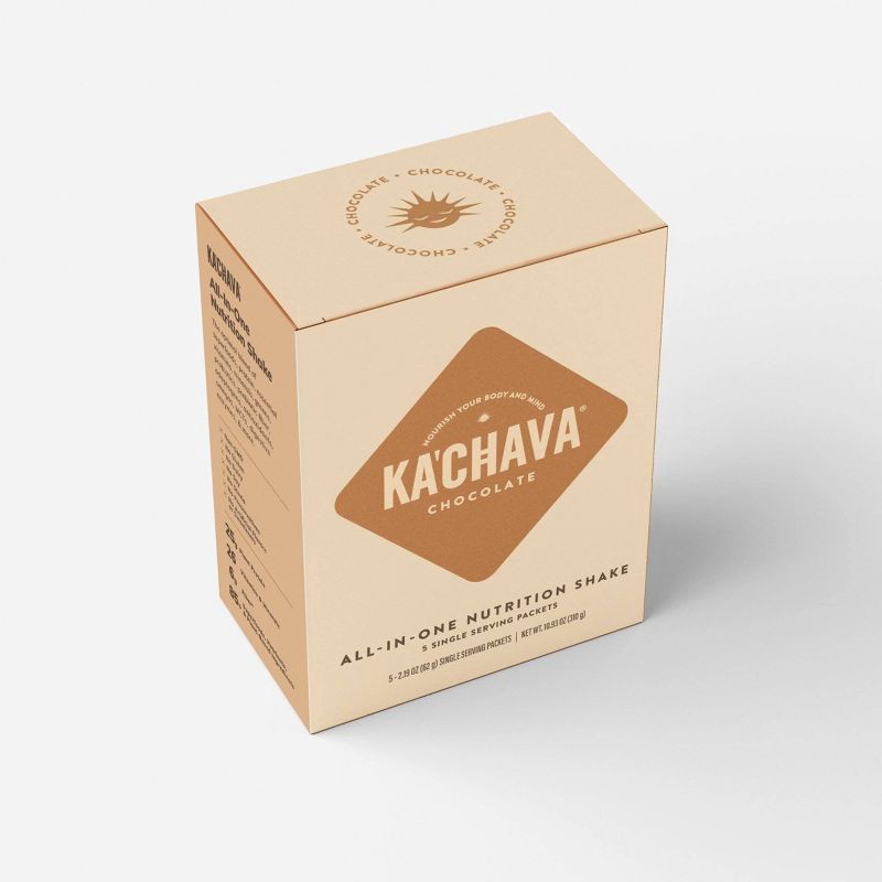 slide 3 of 9, Ka'Chava All-In-One Plant Based Nutritional Shake Powder - Single Serve - Chocolate - 10.93oz/5ct, 10.93 oz, 5 ct