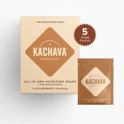 Ka'Chava All-In-One Plant Based Nutritional Shake Powder - Single Serve - Chocolate - 10.93oz/5ct