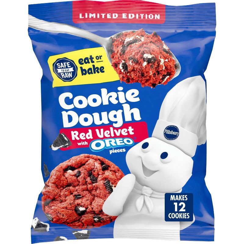 slide 1 of 5, Pillsbury Red Velvet Oreo RTB Cookie Dough - 14oz, 14 oz