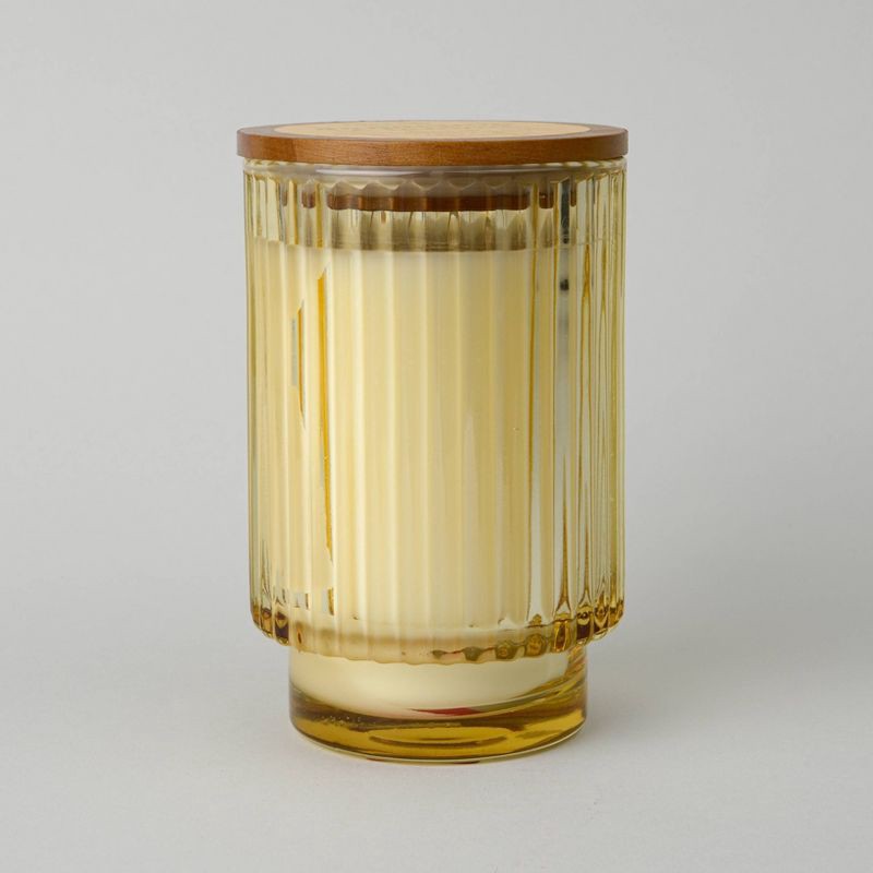 slide 3 of 3, Foundry Candle Co. Tinted Glass Jar Candle with Lid Dandelion and Lemon 12oz, 12 oz