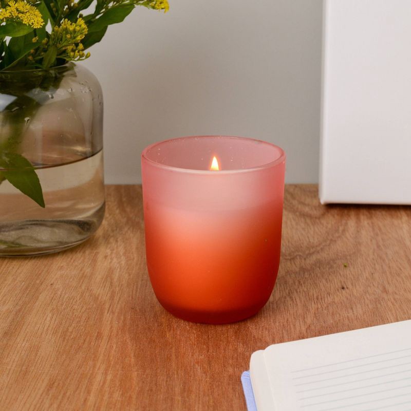 slide 2 of 3, Foundry Candle Co. Ombre Frosted Glass Jar Candle Indigo Poppy 6.5oz, 6.5 oz