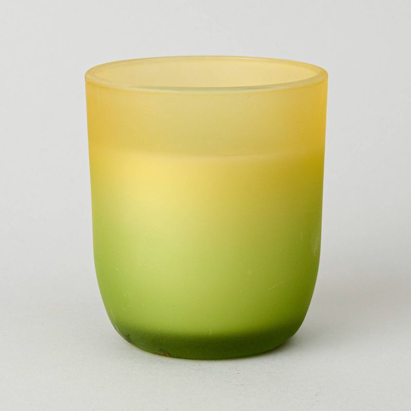 slide 3 of 3, Foundry Candle Co. Ombre Frosted Glass Jar Candle Dandelion and Lemon 6.5oz, 6.5 oz