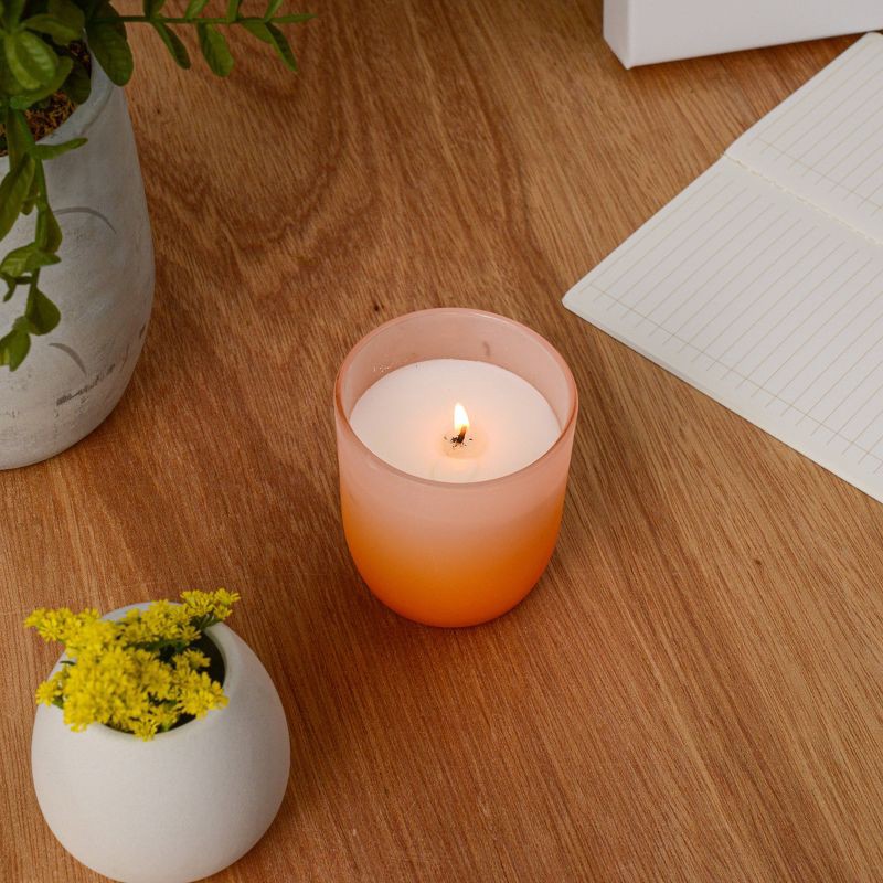 slide 2 of 3, Foundry Candle Co. Ombre Frosted Glass Jar Candle Desert Rose 6.5oz, 6.5 oz