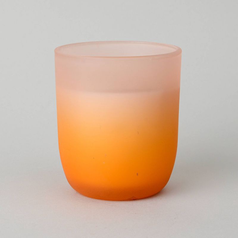 slide 3 of 3, Foundry Candle Co. Ombre Frosted Glass Jar Candle Desert Rose 6.5oz, 6.5 oz