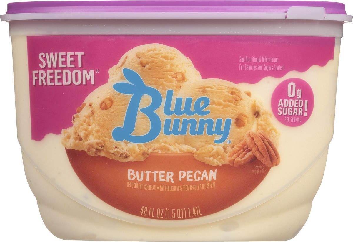 slide 9 of 11, Blue Bunny Butter Pecan Ice Cream Sweet Freedom, 48 fl oz