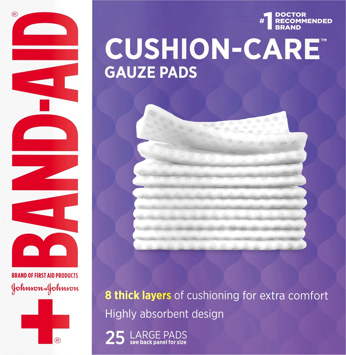 slide 2 of 10, BAND-AID Brand Large Gauze Pads, 10 ct