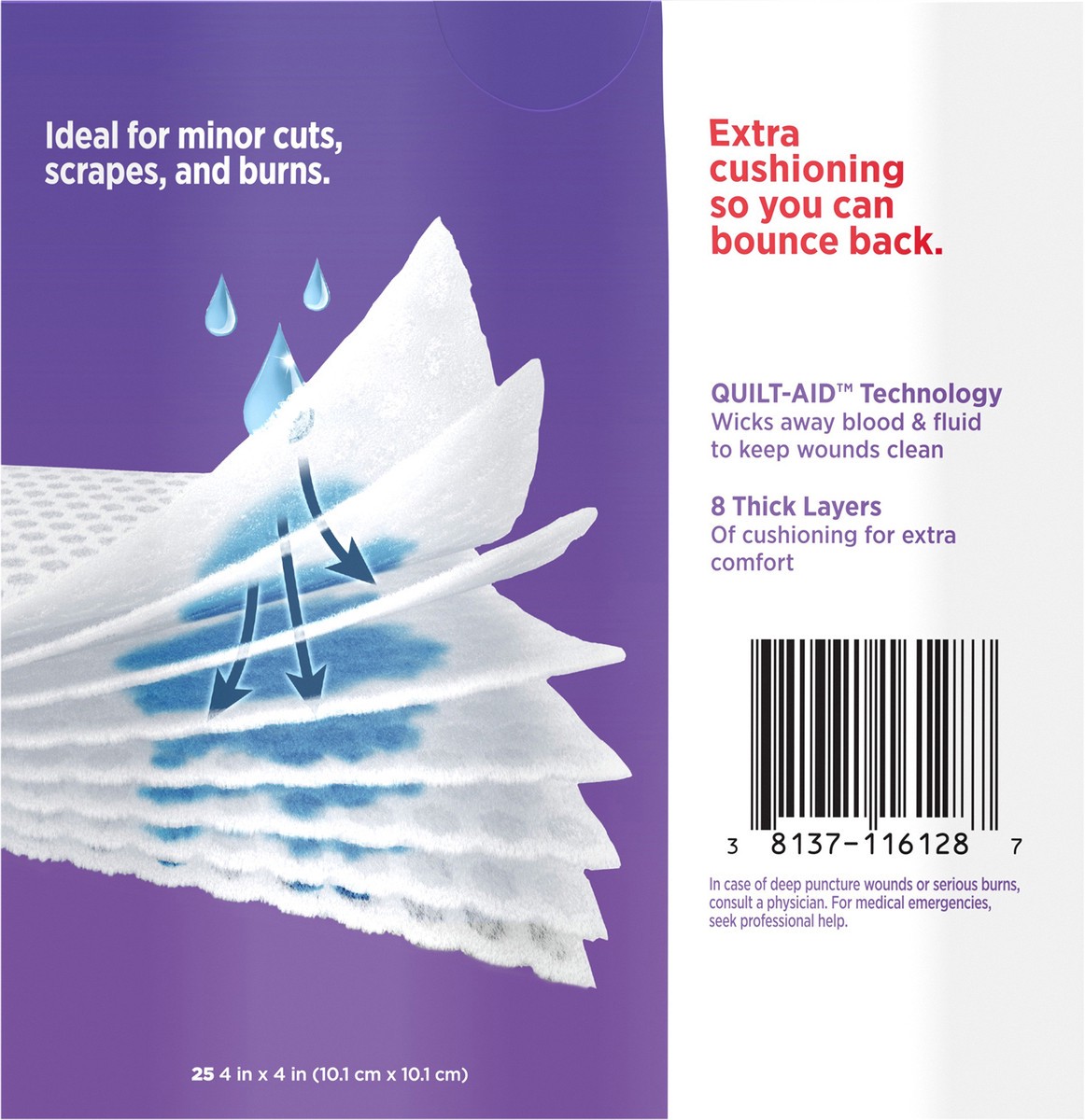 slide 7 of 10, BAND-AID Brand Large Gauze Pads, 10 ct