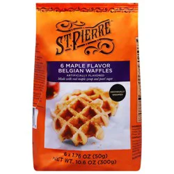 St Pierre Belgian Maple Flavor Waffles 6 - 1.76 oz Waffles