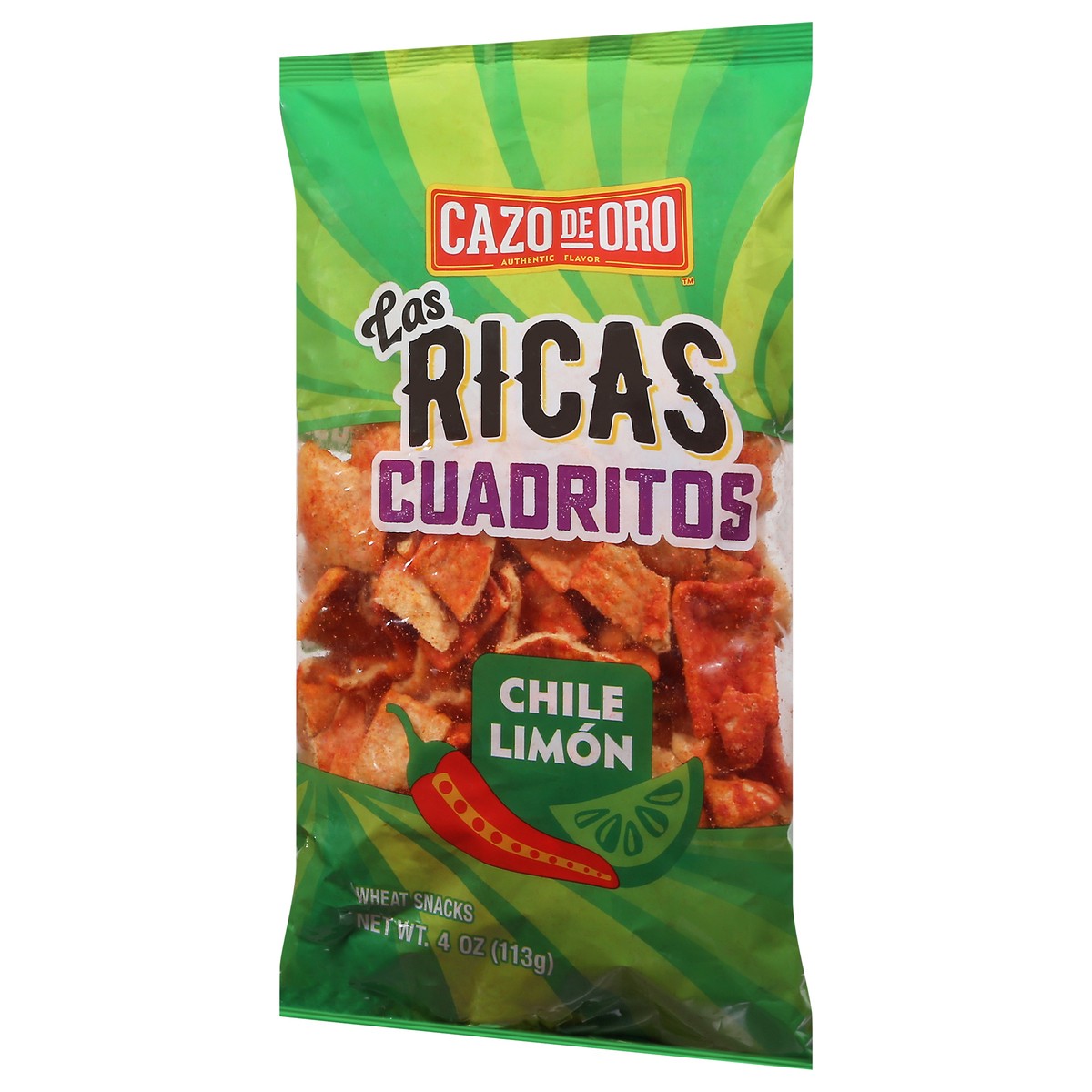 slide 4 of 14, Cazo de Oro Las Ricas Cuadritos Chile Limon Wheat Snacks 4 oz, 4 oz