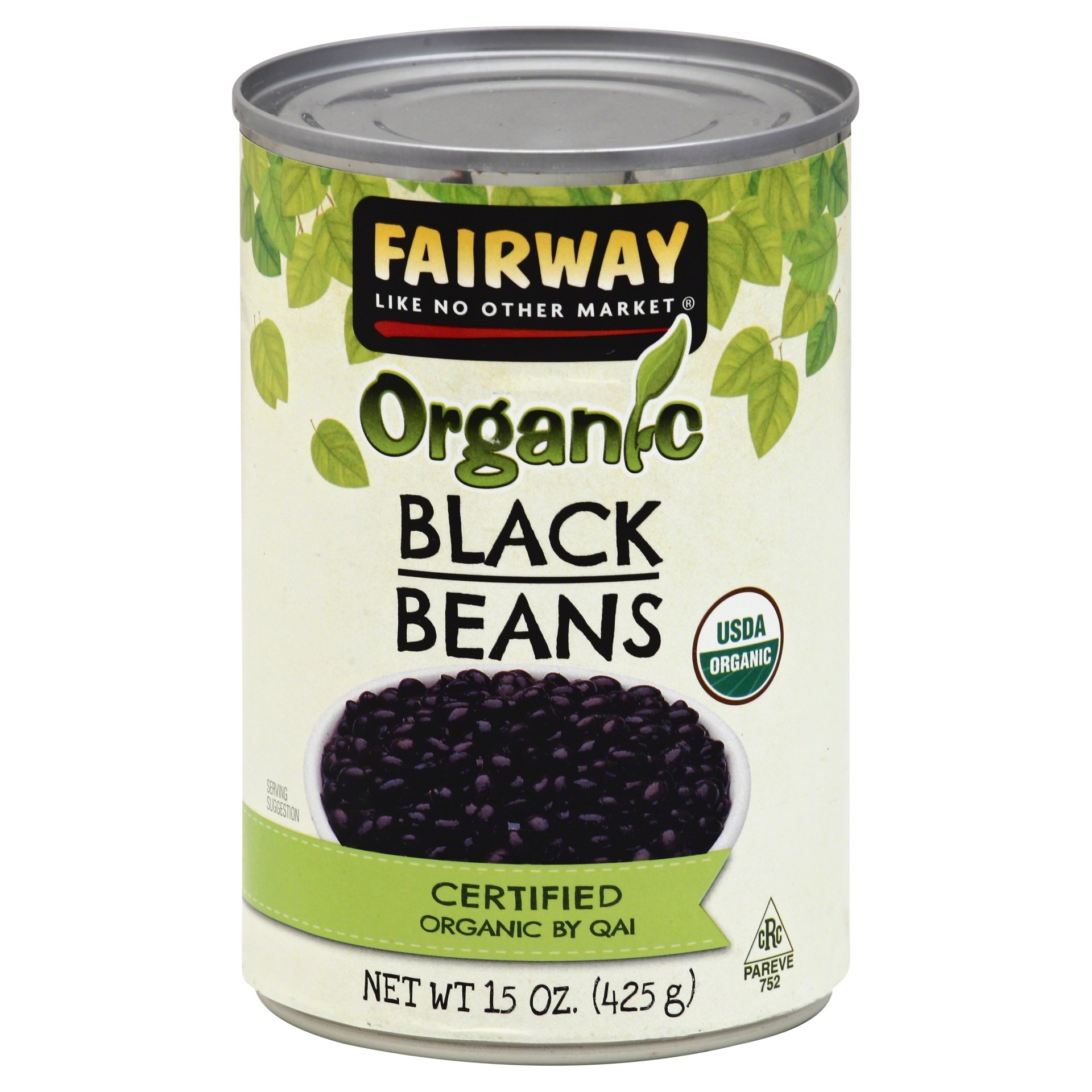 slide 1 of 1, Fairway Organic Black Beans, 15 oz
