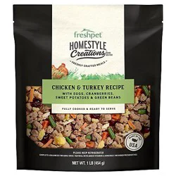 Freshpet Homestyle Creations Chicken And Turkey With Veggies Fresh Dog Food - 1 Lb