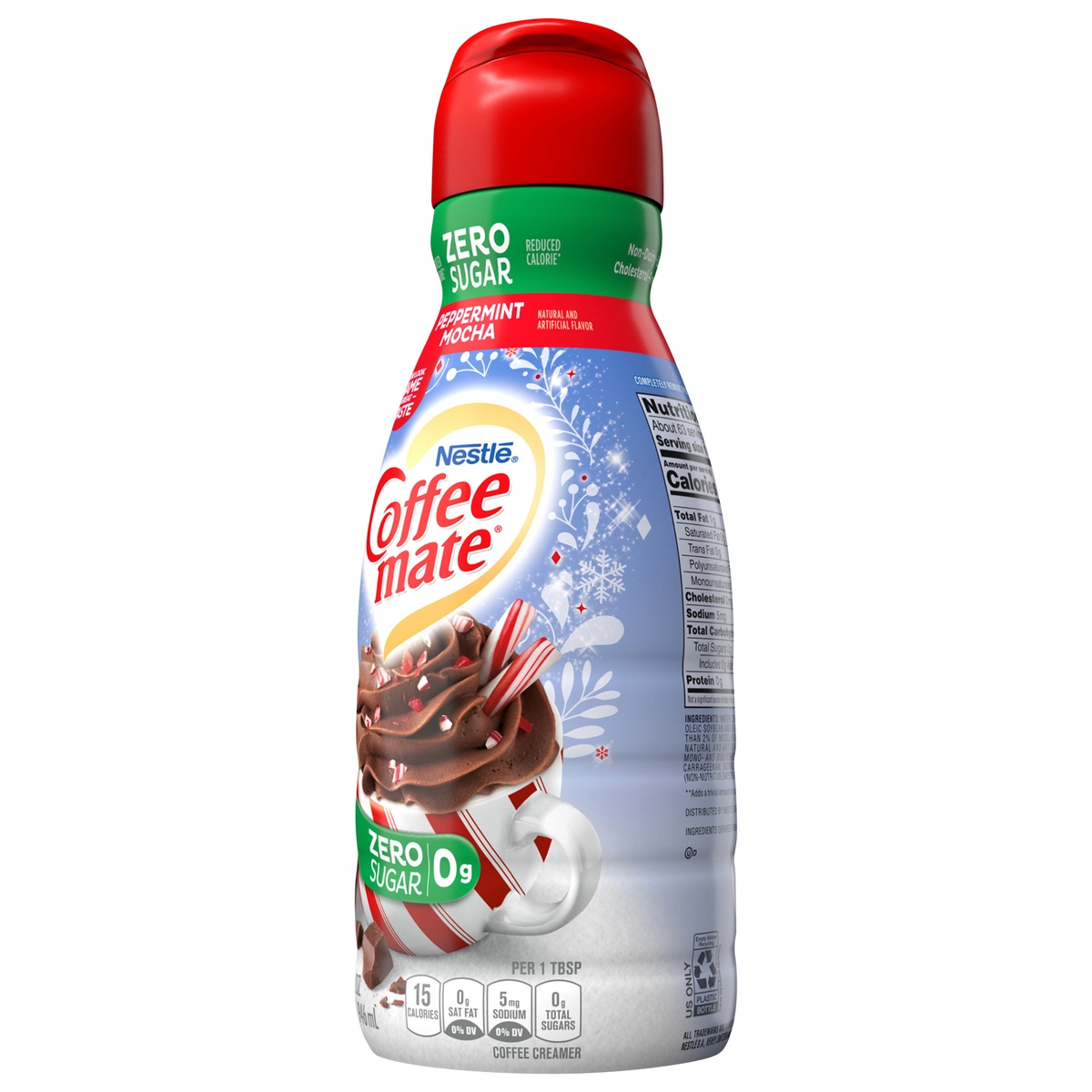 Nestle Coffee Mate Zero Sugar Peppermint Mocha Liquid Coffee Creamer 32 ...