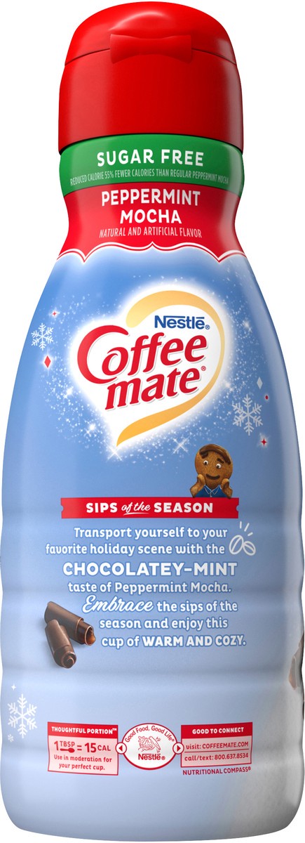 slide 6 of 7, Coffee mate Zero Sugar Peppermint Mocha Flavored Liquid Coffee Creamer, 32 oz