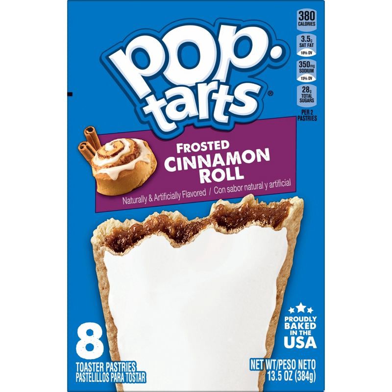 slide 8 of 8, Pop-Tarts Frosted Cinnamon Roll Filling Toaster Pastries - 13.5oz/8ct, 13.5 oz, 8 ct