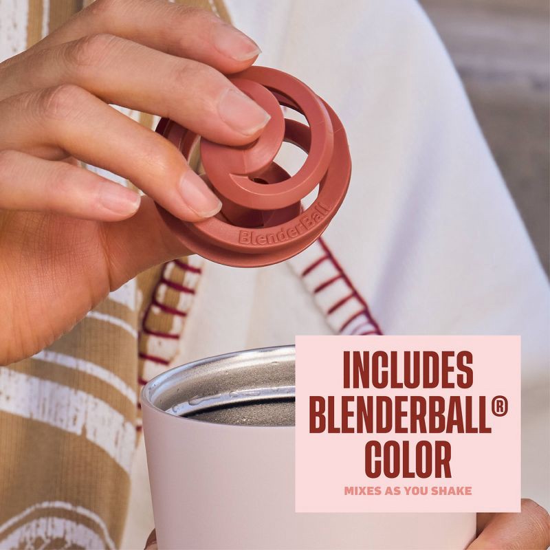 slide 4 of 7, BlenderBottle 24oz Stainless Steel Strada Straw Tumbler - Red, 24 oz