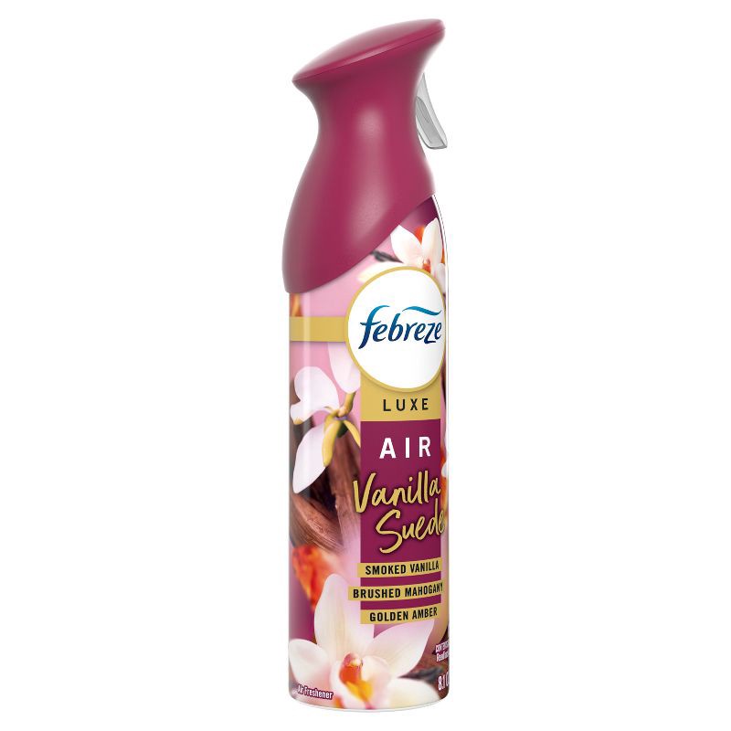 slide 11 of 12, Febreze Luxe Air Mist Odor-Fighting Air Freshener - Vanilla Suede - 8.1oz, 8.8 oz