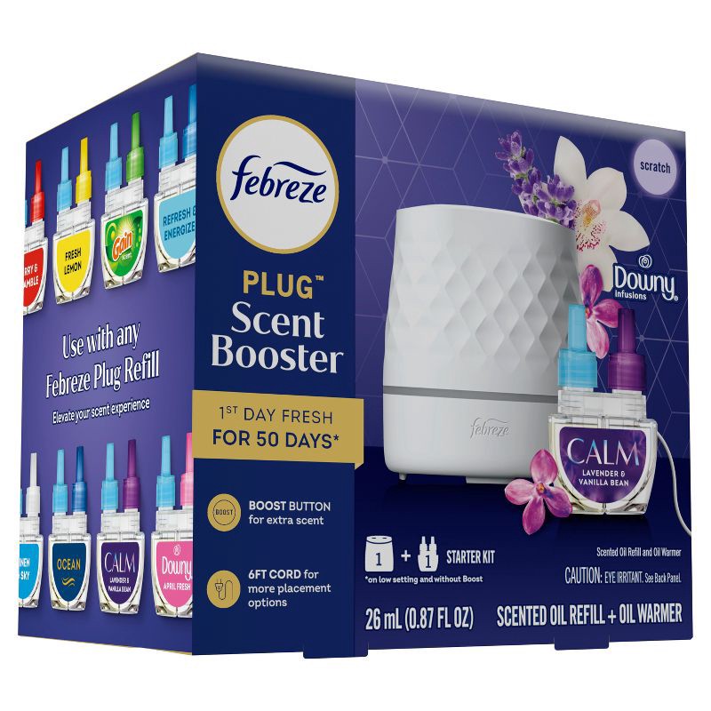 slide 15 of 16, Febreze Plug Scent Booster Downy Calm Starter Kit - 0.87 fl oz/2ct, 2 ct; 0.87 fl oz