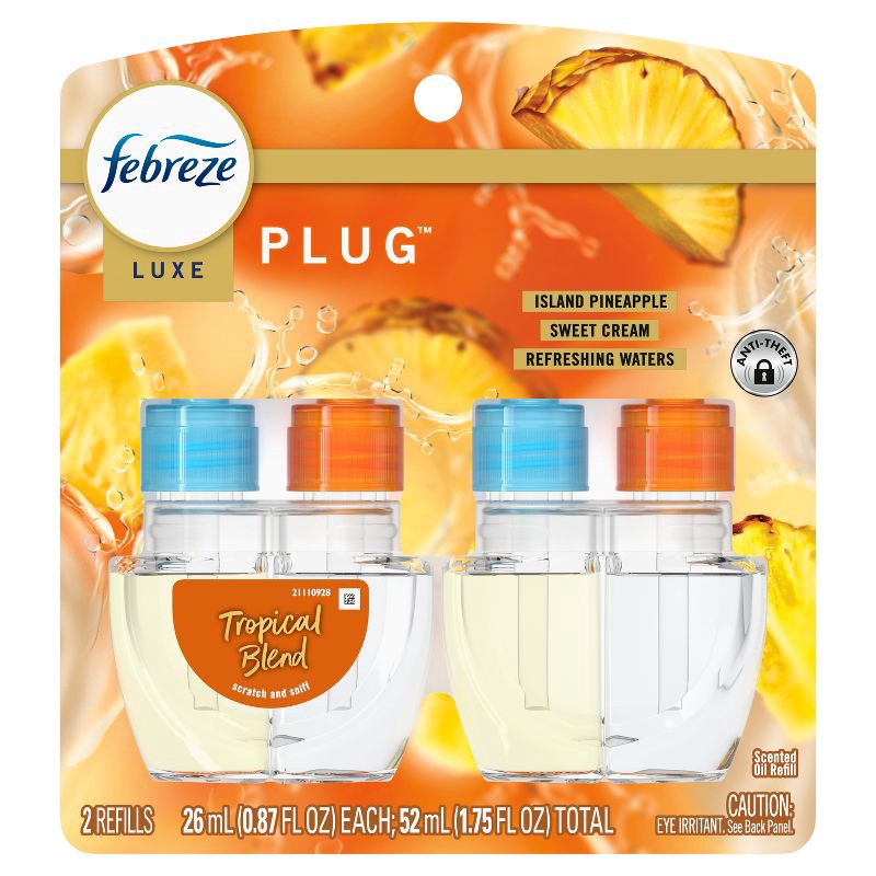 slide 11 of 14, Febreze Luxe Plug Dual Air Freshener Refills - Tropical Blend - 1.75 fl oz/2ct, 1.75 fl oz, 2 ct