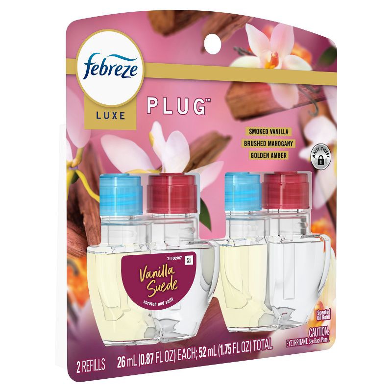 slide 12 of 14, Febreze Luxe Plug Dual Air Freshener Refills - Vanilla Suede - 1.75 fl oz/2ct, 1.75 fl oz, 2 ct