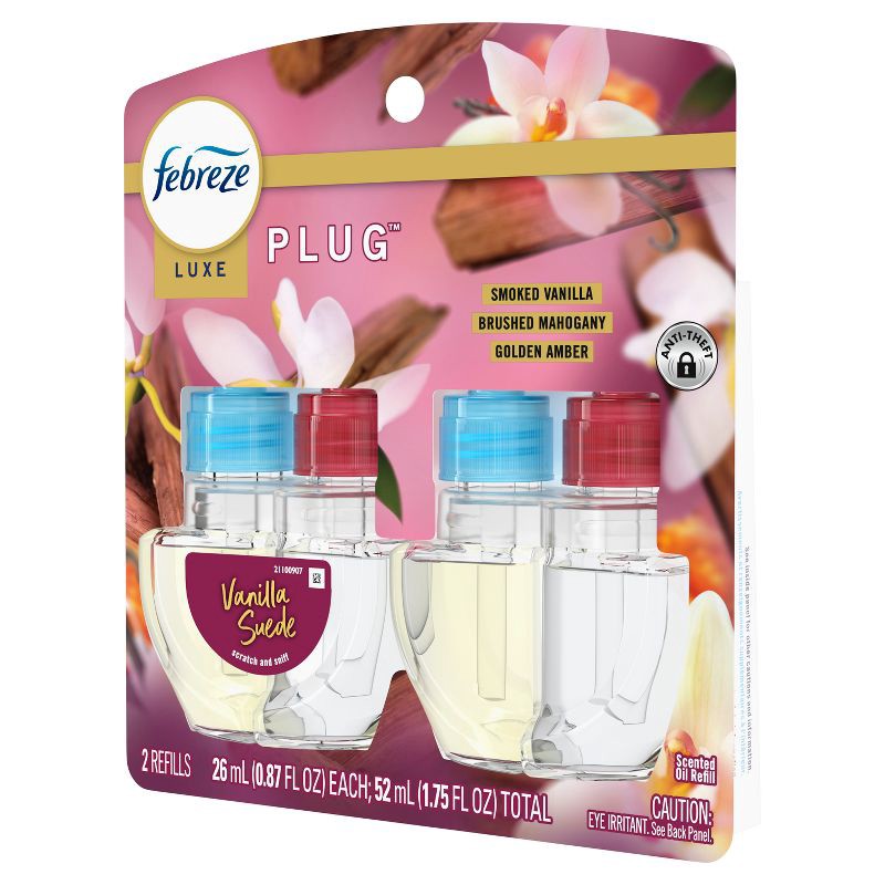 slide 13 of 14, Febreze Luxe Plug Dual Air Freshener Refills - Vanilla Suede - 1.75 fl oz/2ct, 1.75 fl oz, 2 ct