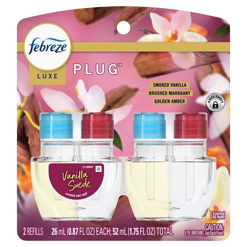 slide 11 of 14, Febreze Luxe Plug Dual Air Freshener Refills - Vanilla Suede - 1.75 fl oz/2ct, 1.75 fl oz, 2 ct