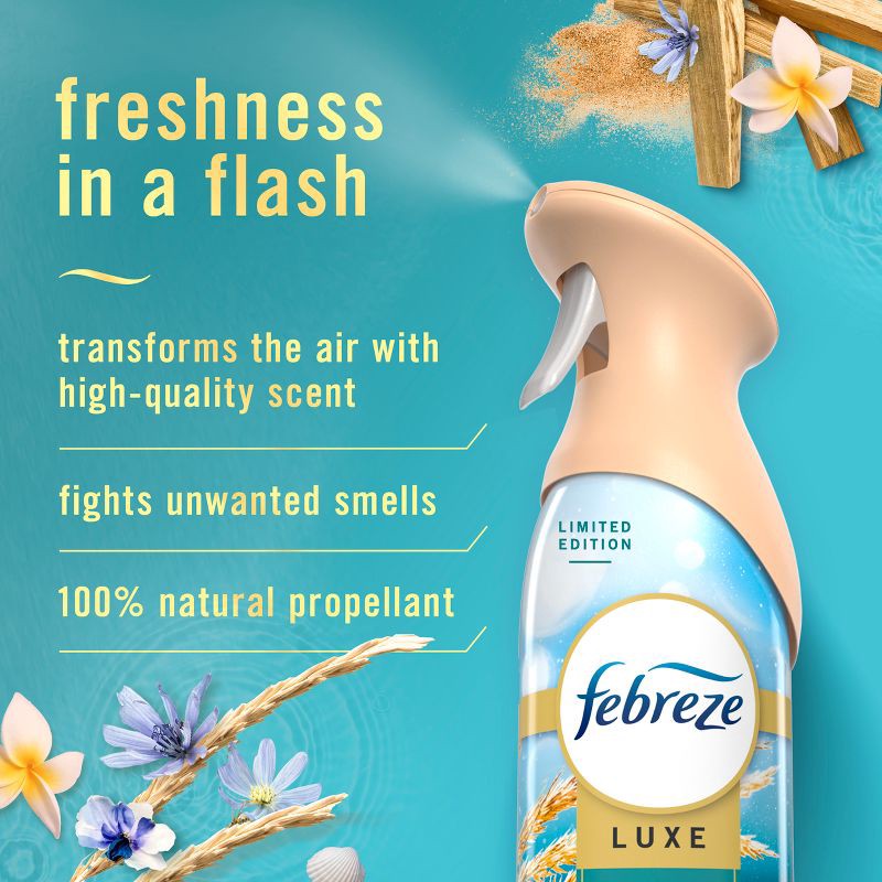 slide 4 of 11, Febreze Luxe Air Mist - Warm Ocean Breeze - 8.8oz, 8.8 oz