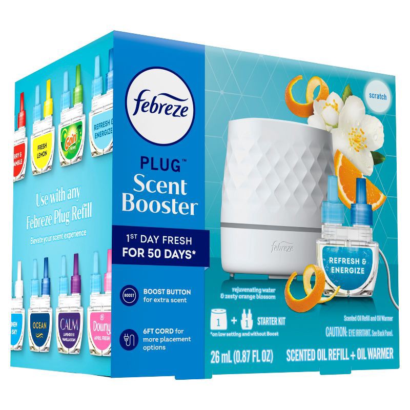 slide 13 of 16, Febreze Plug Scent Booster Refresh & Energize Starter Kit - .87 fl oz/2ct, 2 ct; 0.87 fl oz