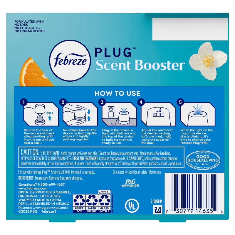 slide 16 of 16, Febreze Plug Scent Booster Refresh & Energize Starter Kit - .87 fl oz/2ct, 2 ct; 0.87 fl oz