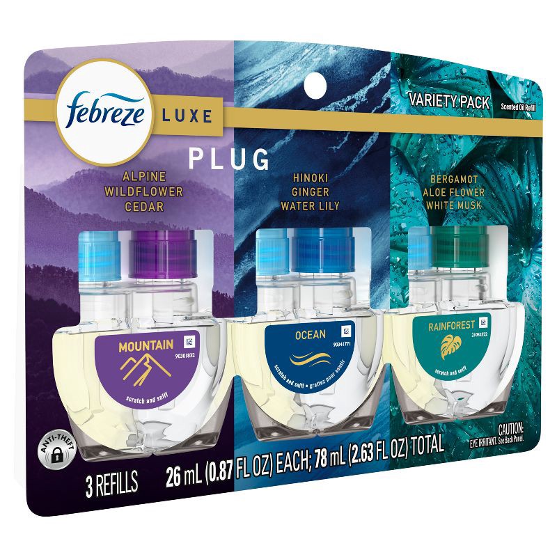 slide 13 of 15, Febreze Plug Triple Air Freshener Refills - Mixed Elemental - 2.63 fl oz/3ct, 3 ct; 2.63 fl oz