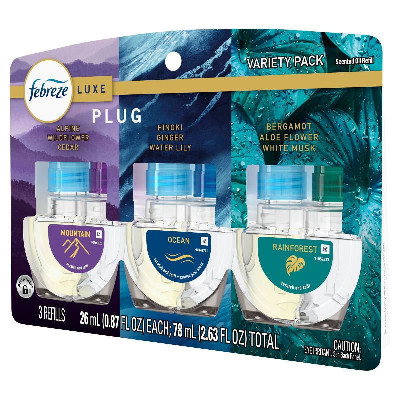 slide 14 of 15, Febreze Plug Triple Air Freshener Refills - Mixed Elemental - 2.63 fl oz/3ct, 3 ct; 2.63 fl oz