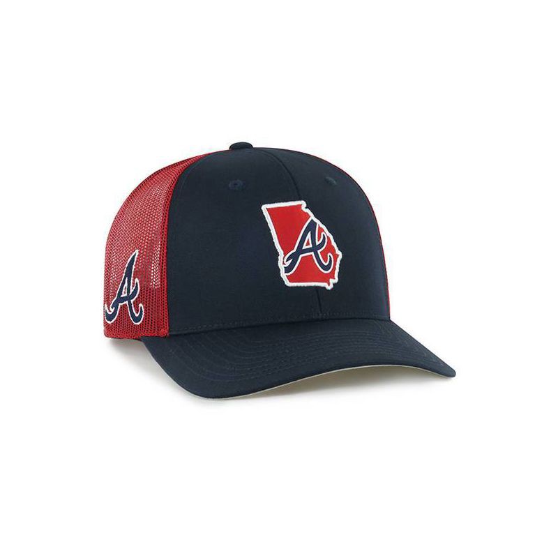 slide 2 of 3, MLB Atlanta Braves Gaze Hat: Adjustable Snapback with Team Logo Design, 1 ct