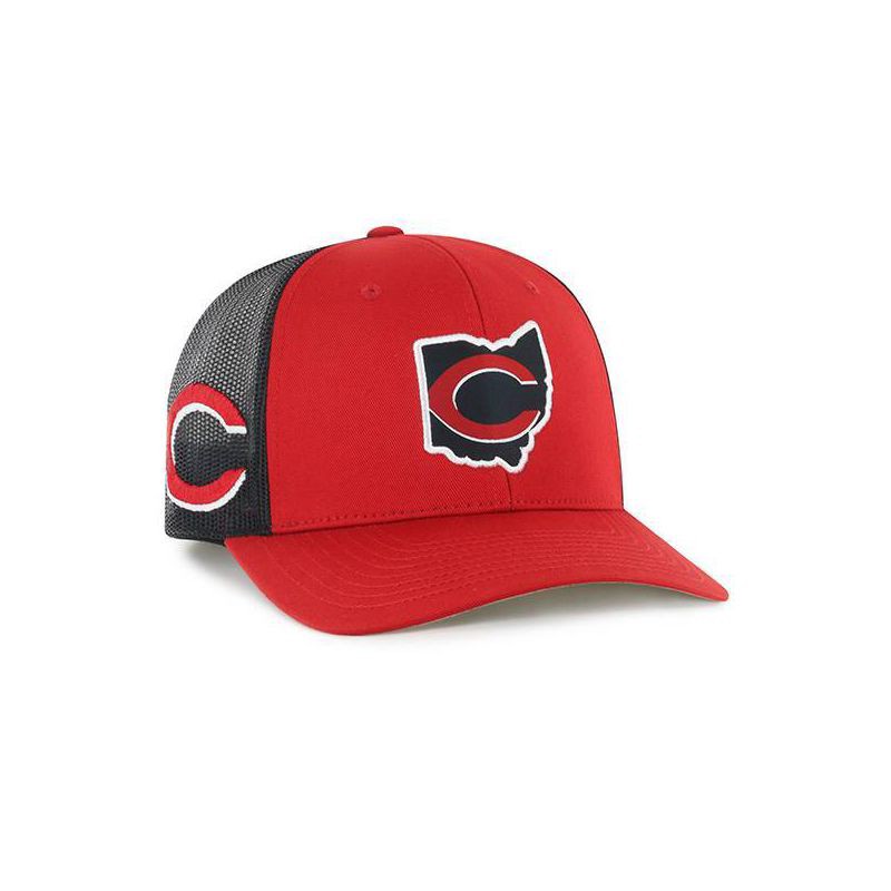 slide 2 of 3, MLB Cincinnati Reds Gaze Hat: Team Logo, Adjustable Snapback, Mesh Fabric, 1 ct