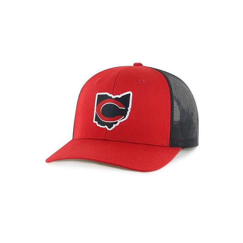 slide 1 of 3, MLB Cincinnati Reds Gaze Hat: Team Logo, Adjustable Snapback, Mesh Fabric, 1 ct