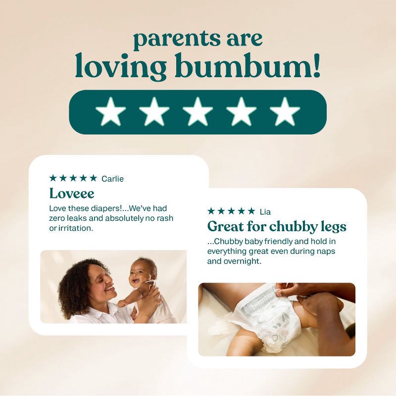 slide 7 of 14, bumbum Luxury Skincare Disposable Diapers - Size 5 - 48ct, 5 x 48 ct