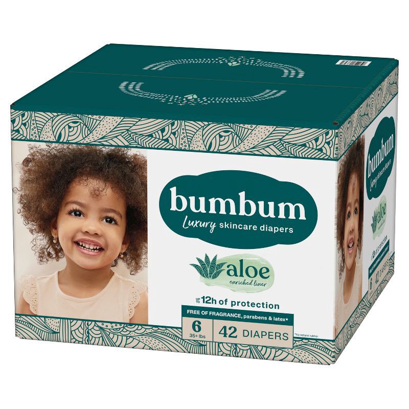 slide 13 of 14, bumbum Luxury Skincare Disposable Diapers - Size 6 - 42ct, 6 x 42 ct