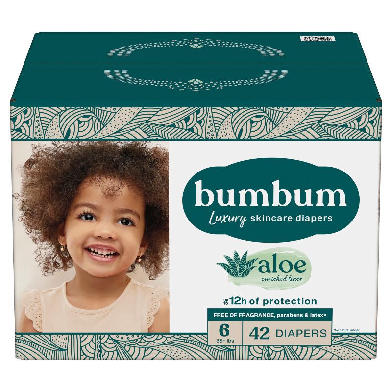 slide 14 of 14, bumbum Luxury Skincare Disposable Diapers - Size 6 - 42ct, 6 x 42 ct