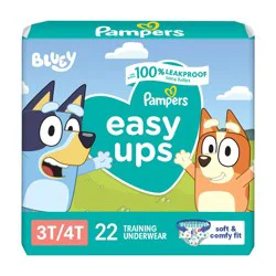 Pampers Easy Ups Bluey Training Underwear - Size 3T-4T - 22ct
