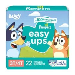 Pampers Easy Ups Bluey Training Underwear - Size 3T-4T - 22ct