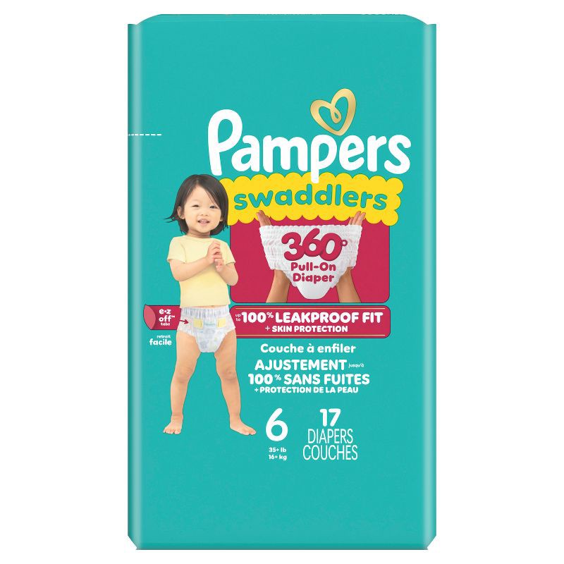 slide 12 of 15, Pampers Swaddlers 360 Disposable Diapers - Size 6 - 17ct, 6 x 17 ct