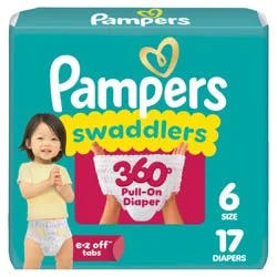 Pampers Swaddlers 360 Disposable Diapers - Size 6 - 17ct
