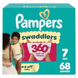 Pampers Swaddlers 360 Disposable Diapers - Size 7 - 68ct